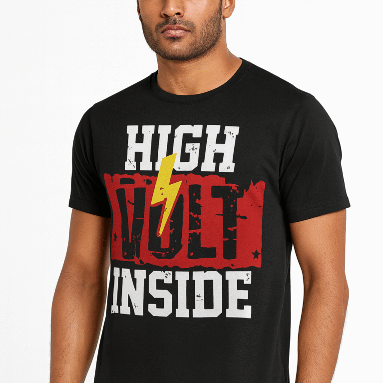 MadRex Cotton Rounbd neck T Shirt - High Volt Inside